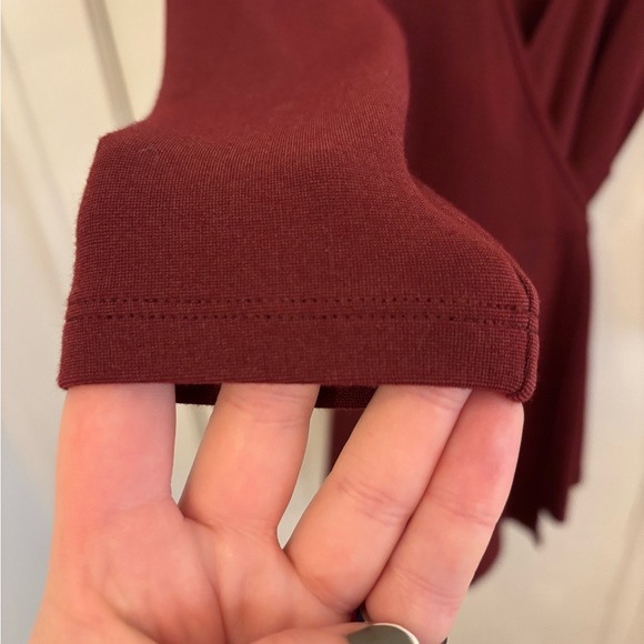 American Apparel Burgundy Wrap Dress - Picture 5 of 5